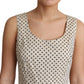 Dolce & Gabbana Beige Polka Dotted Cotton A-Line Dress