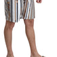 Dolce & Gabbana White Walking Stick Beachwear Shorts Swimshorts