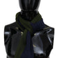 Missoni Blue Green Wool Unisex Neck Wrap Shawl Blue