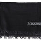 Missoni Black Wool Knit Unisex Neck Wrap Scarf