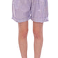 Licia Florio Purple Above-Knee Wrap Shorts