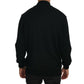 MILA SCHÖN Black Turtle Neck Pullover Top Virgin Wool Sweater
