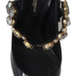 Dolce & Gabbana Black Leather Crystal Shoes Mary Jane Pumps