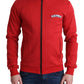 Dolce & Gabbana Red DG Motor Club Zippered Cardigan Sweater