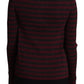 Dolce & Gabbana Black Red Striped Viscose Cardigan Sweater