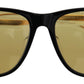 Diesel Black Frame DL0330-D 01E 57 Yellow Transparent Lenses Sunglasses