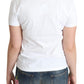 Moschino White Cotton Come Play 4 Us Print Tops T-shirt