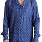 Dolce & Gabbana Blue Beach Chair Umbrella Print Silk Shirt