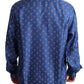 Dolce & Gabbana Blue Beach Chair Umbrella Print Silk Shirt