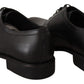 Dolce & Gabbana Black Leather Lace Up Mens Formal Derby Shoes