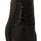 Dolce & Gabbana Black Leather Lace Up Mens Formal Derby Shoes