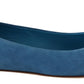 Dolce & Gabbana Blue Suede Crystals Loafers Flats Shoes