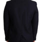 Dolce & Gabbana Dark Blue Wool Single Breasted Coat Jacket