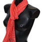 Missoni Orange Check Cashmere Unisex Wrap Fringes Scarf
