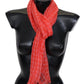 Missoni Orange Check Cashmere Unisex Wrap Fringes Scarf