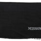 Missoni Black 100% Wool Unisex Neck Wrap Scarf