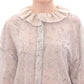Vika Gazinskaya Blue Cotton Blouse Tunic