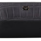 Dolce & Gabbana Black Zip Around Continental Clutch Leather Wallet