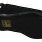 Dolce & Gabbana Black Flats Slingback Charmeuse Shoes