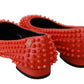 Philipp Plein Orange Leather Ballerina WHAT I DO Flats Shoes