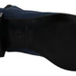 Dolce & Gabbana Blue Suede Embellished Studded Boots Shoes