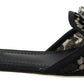 Dolce & Gabbana Black Taormina Lace Slides Crystals Flats Shoes