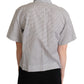 Dolce & Gabbana Black Polka Dot Collared Shirt White
