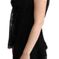 Dolce & Gabbana Black Silk Lace Trim Camisole Tank Top