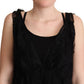Dolce & Gabbana Black Silk Lace Trim Camisole Tank Top