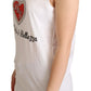 Dolce & Gabbana White La Moda Crystal Tank Top T-shirt