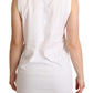 Dolce & Gabbana White La Moda Crystal Tank Top T-shirt