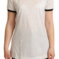 Dolce & Gabbana White Dotted Crewneck Cotton T-shirt