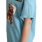 Dolce & Gabbana BLue Queen Of Hearts Card Sweater T-shirt