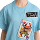 Dolce & Gabbana BLue Queen Of Hearts Card Sweater T-shirt