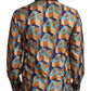 Dolce & Gabbana Multicolor DG Logo Silk Mens Top Shirt
