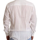 Dolce & Gabbana White Cotton Floral Pattern MARTINI Shirt