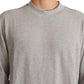 Dolce & Gabbana Gray Cotton Crewneck Pullover Sweater