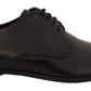 Dolce & Gabbana Black Leather Lace Up Men Dress Derby Shoes