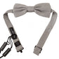Dolce & Gabbana Silver Gray 100% Silk Adjustable Neck Papillon Bow Tie