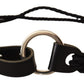 MILA SCHÖN Black Leather Slim Women Waistband Metal Buckle Belt