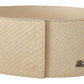 GF Ferre White Waxed Cotton Wide Fashion Belt