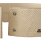 GF Ferre White Waxed Cotton Wide Fashion Belt