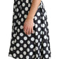 Dolce & Gabbana Black Polka Dotted Cotton A-Line Dress