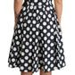 Dolce & Gabbana Black Polka Dotted Cotton A-Line Dress