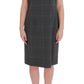 BENCIVENGA Gray Checkered Cotton Blazer Dress Set Suit