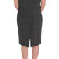 BENCIVENGA Gray Checkered Cotton Blazer Dress Set Suit