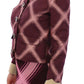 House of Holland Check Trench Coat Blazer Purple Jacket