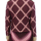 House of Holland Check Trench Coat Blazer Purple Jacket