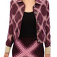 House of Holland Check Trench Coat Blazer Purple Jacket