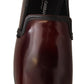 Dolce & Gabbana Bordeaux Patent Leather Dress Loafers Shoes